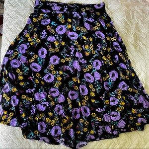 Black Poppy Midi Skirt